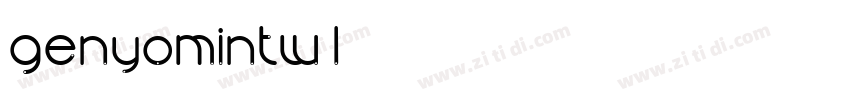 GenYoMinTW L字体转换